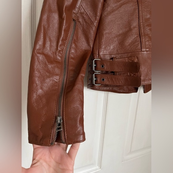 Bagatelle Brown real Leather Jacket - Picture 4 of 9